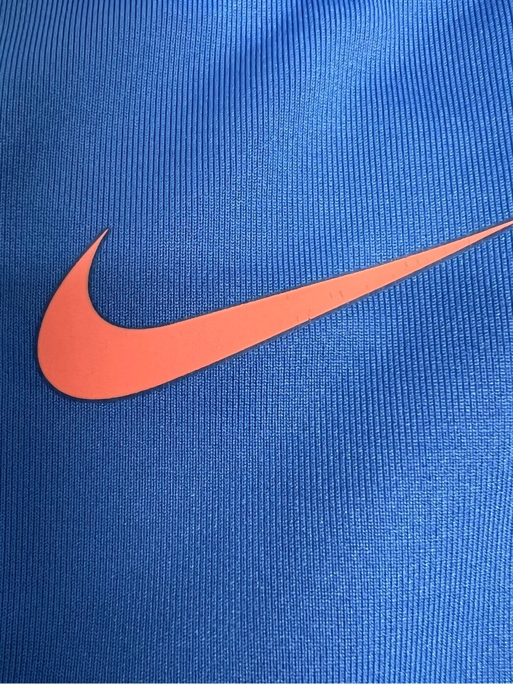 Nike Blue Racerback Sports Bra with Pink Swoosh - Picture 4 of 5